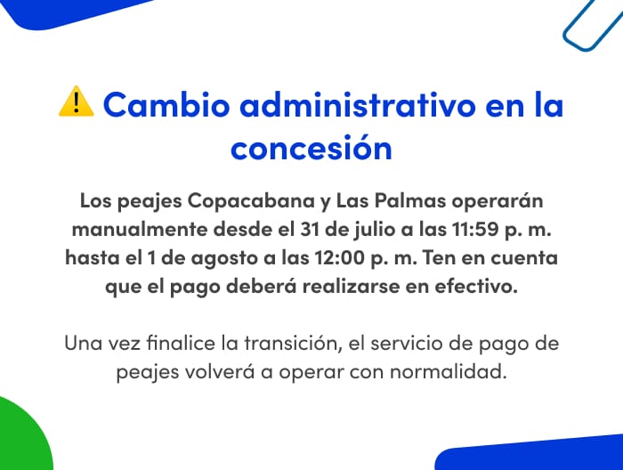 Mantenimiento programado | FacilPass Mantenimiento programado | FacilPass